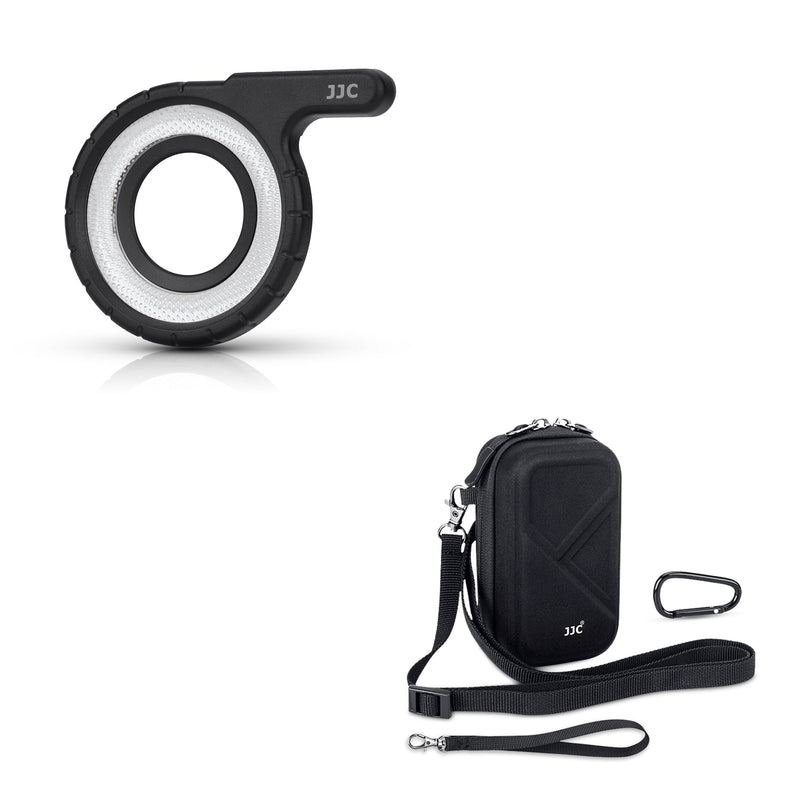 JJC LED Light Guide Ring with Hard Shell Protective Case for Olympus Tough TG7 TG6 TG5 TG4 TG3 TG2 TG1