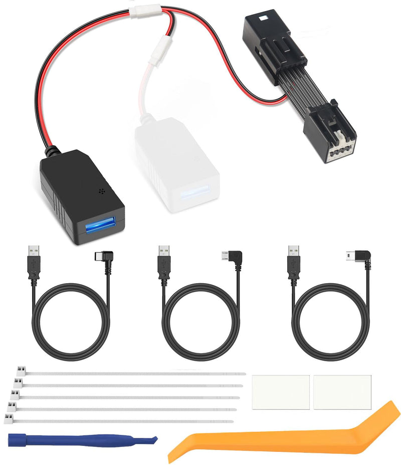 [AUSTRALIA] - YQMAJIM DashCam Power Adapter,(10P TypeD) Compatible with GMC,Chevy,Cadillca,Buick Models with Auto Dimming Rearview Mirror,Built-in Hide USB to GPS Radar Mirror Camera Dash Cam Charger Adapter Cable 