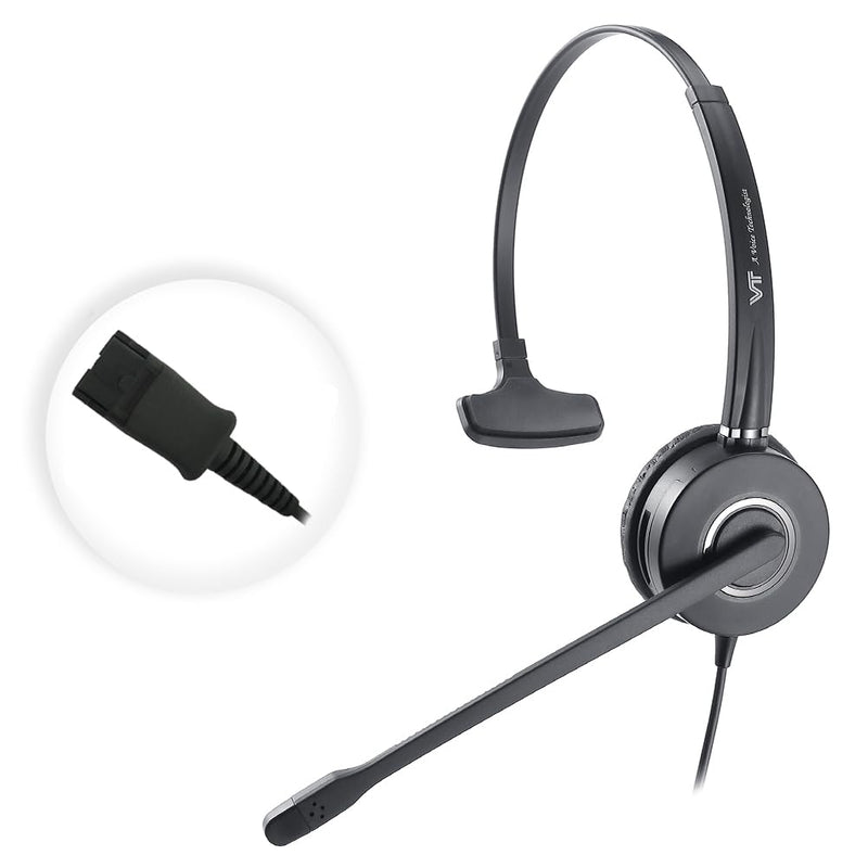 [AUSTRALIA] - Mono Plantronic-QD Headset with Microphone - for Cables with Quick Disconnect Connector for Call Center Office (VT6932QD) Mono-1 