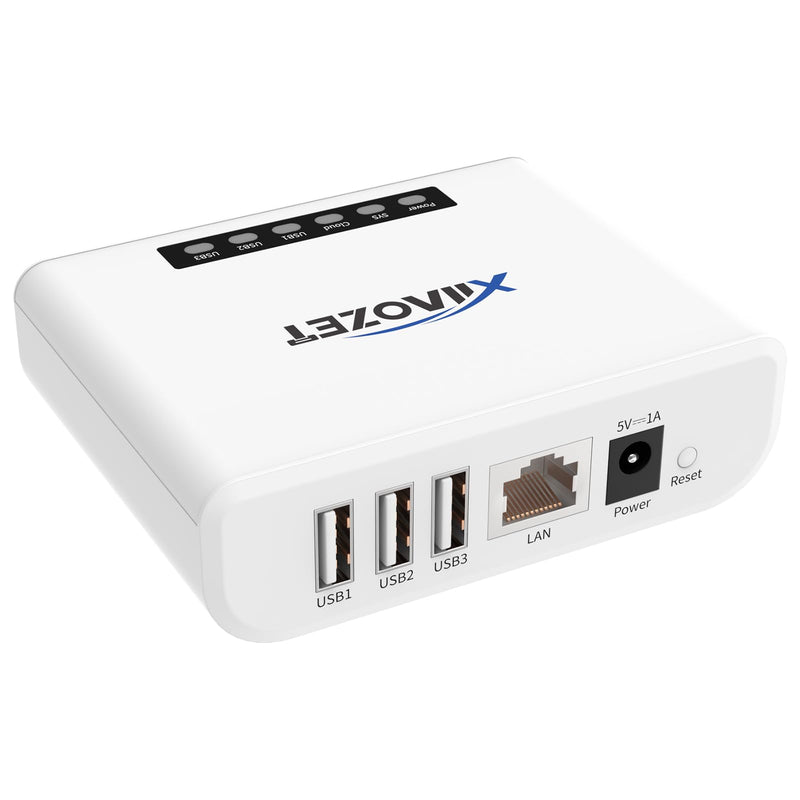 Wireless Print Server to Share 3 USB Printers Over Local Network | Easy Setup, Support Ethernet WiFi, Compatible with All RAW-Supported Printers LK300W. 3 USB Port