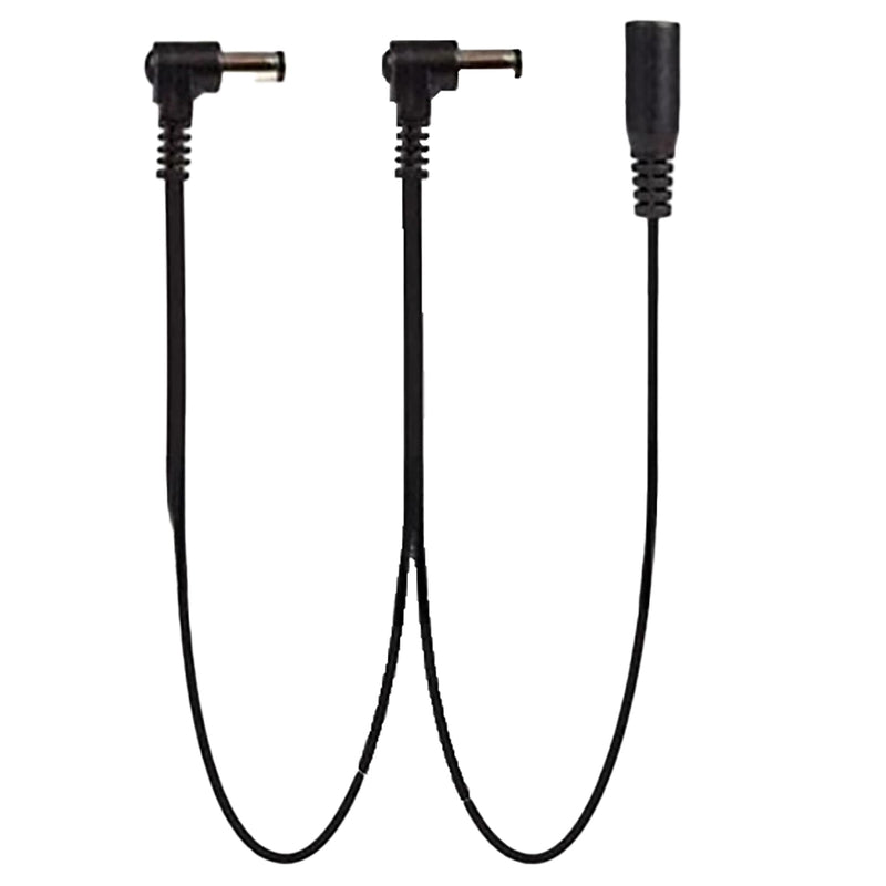 1 to 2 Guitar Effects Pedal Power Cable Multi Plug DC Line with Bend Head for 9V DC Adapter Plug Battery Line Conversion Line Black, 60 cm