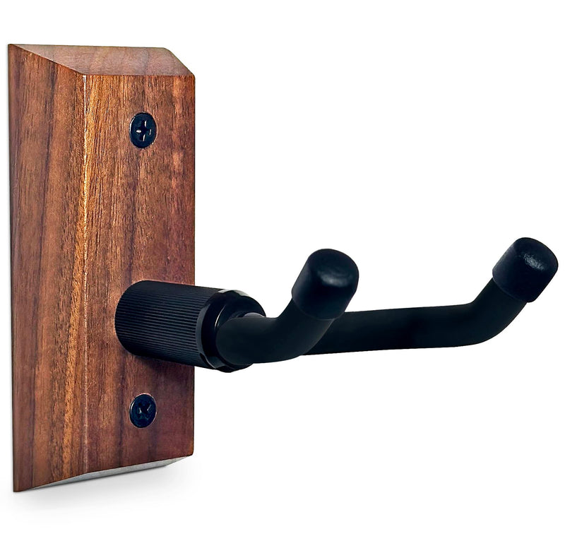 Ukulele Wall Mount Hanger, Black Walnut Hardwood Upgrade Ukulele Hanger Holder For Concert Pineapple Soprano Tenor Baritone Mandolin and Banjo, Ukulele Wall Hook Display For Home, Studio, Concert.