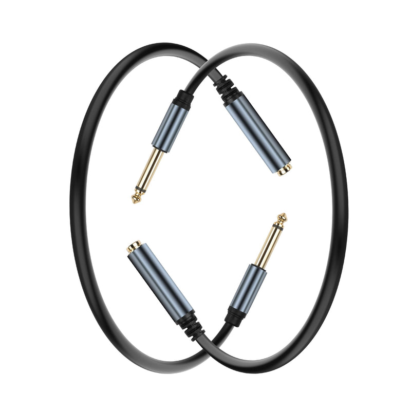 [AUSTRALIA] - 6.35mm Mono Audio Cable 1/4 Inch TS Mono Male to Female Adapter Guitar Cable Gold Plated 6.35mm Mono Jack 1/4 TS Instrument Cable for Signal Transmission of Audio Equipment 30CM/0.98FT 