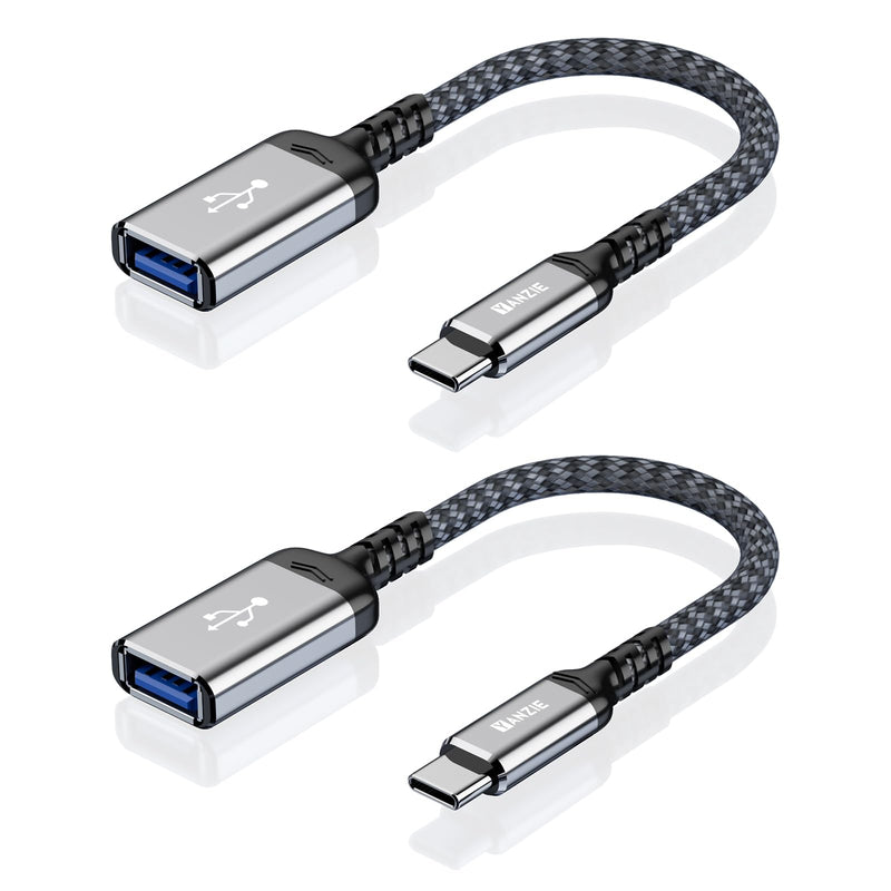 [AUSTRALIA] - 2-Pack USB 3.0 to USB C Male Adapter, Type-C Male to USB Female, USB C Male to USB A Female Compatible with iPhone 15 Pro/Max, MacBook Pro Air 2024, iPad Pro, Google Pixel, Samsung Galaxy 