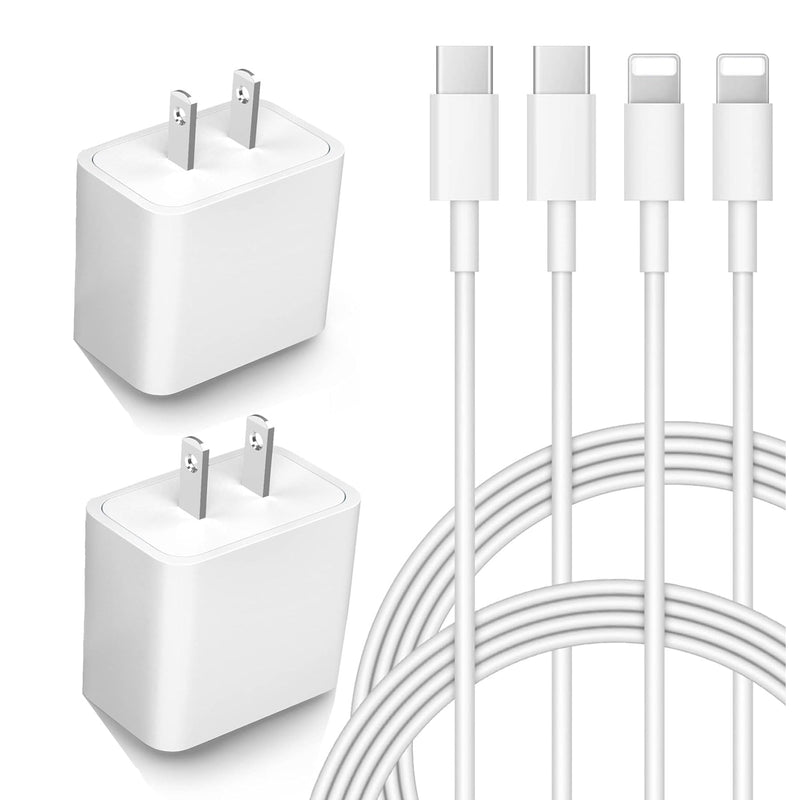 iPhone Fast Charger, [MFi Certified] 20W PD Fast Charger with 6FT Long iPhone Charger Cord Compatible for iPhone 14/14 Pro Max/13/13 Pro Max/12/12 Pro/12 Pro Max/11 Pro Max/XR/XS/X/Pad 2Pack