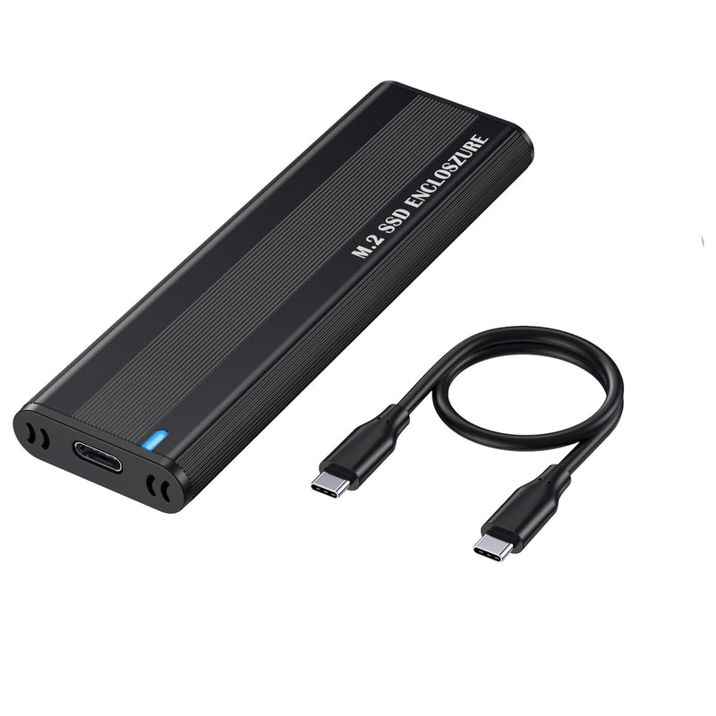 Aluminum M.2 NVME SATA SSD Enclosure Adapter, 10Gbps Type C Tool Free Enclosure for M.2 PCIe NVMe and SATA SSDs
