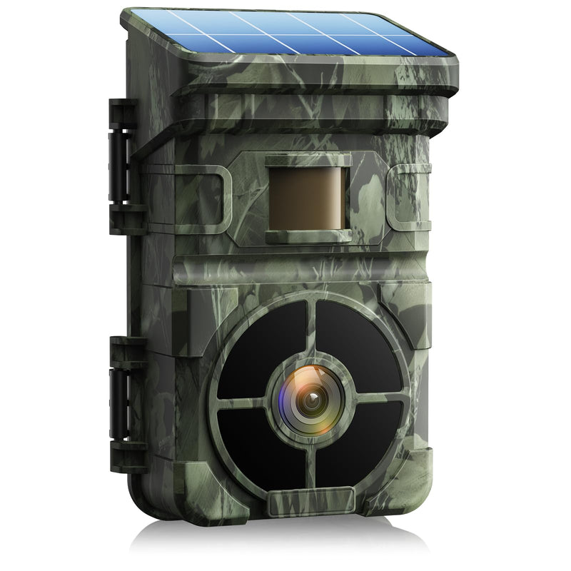 [AUSTRALIA] - VOOPEAK Solar Trail Camera, 48MP 4K 2500mAh Built-in Lithium Battery Rechargeable Solar Game Wildlife Hunting & Trail Cameras 0.1s Trigger Time with 120° Detection Angle Night Vision Motion Activated 