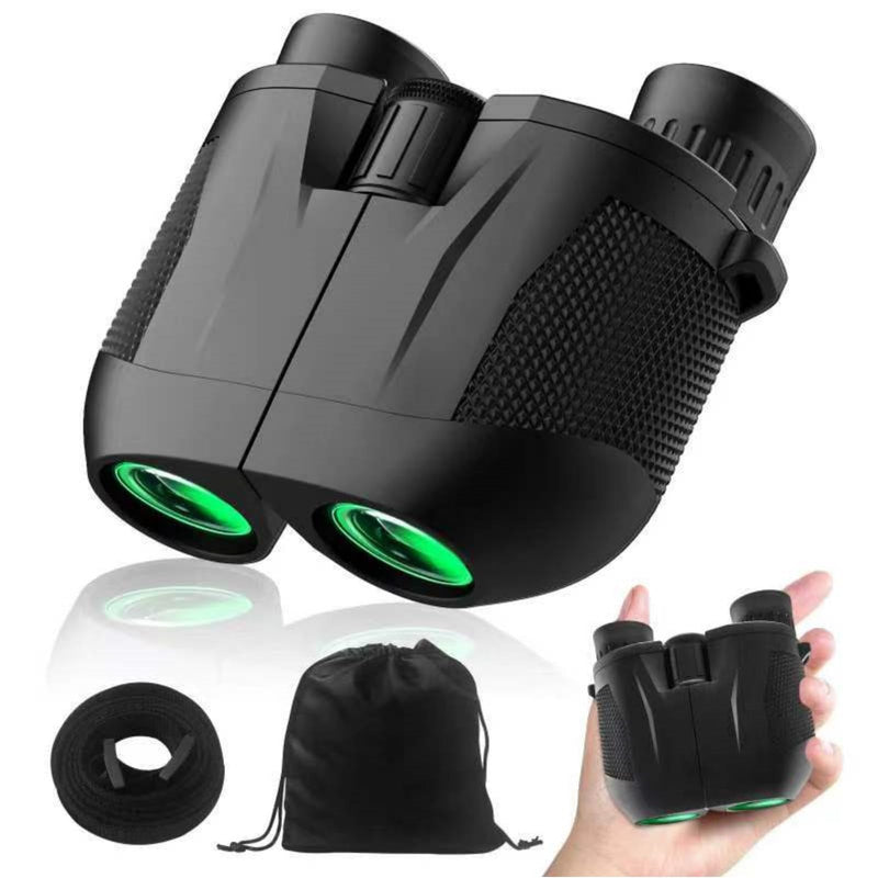 10x25 Binoculars for Kids, Compact Waterproof Bird Watching Binoculars for Adults with Low Light Vision, Binoculars with Easy Focus for Hiking, Traveling and Hunting, High Resolution