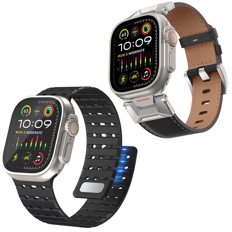 iWatch Leather Band+iWatch Silicone Band