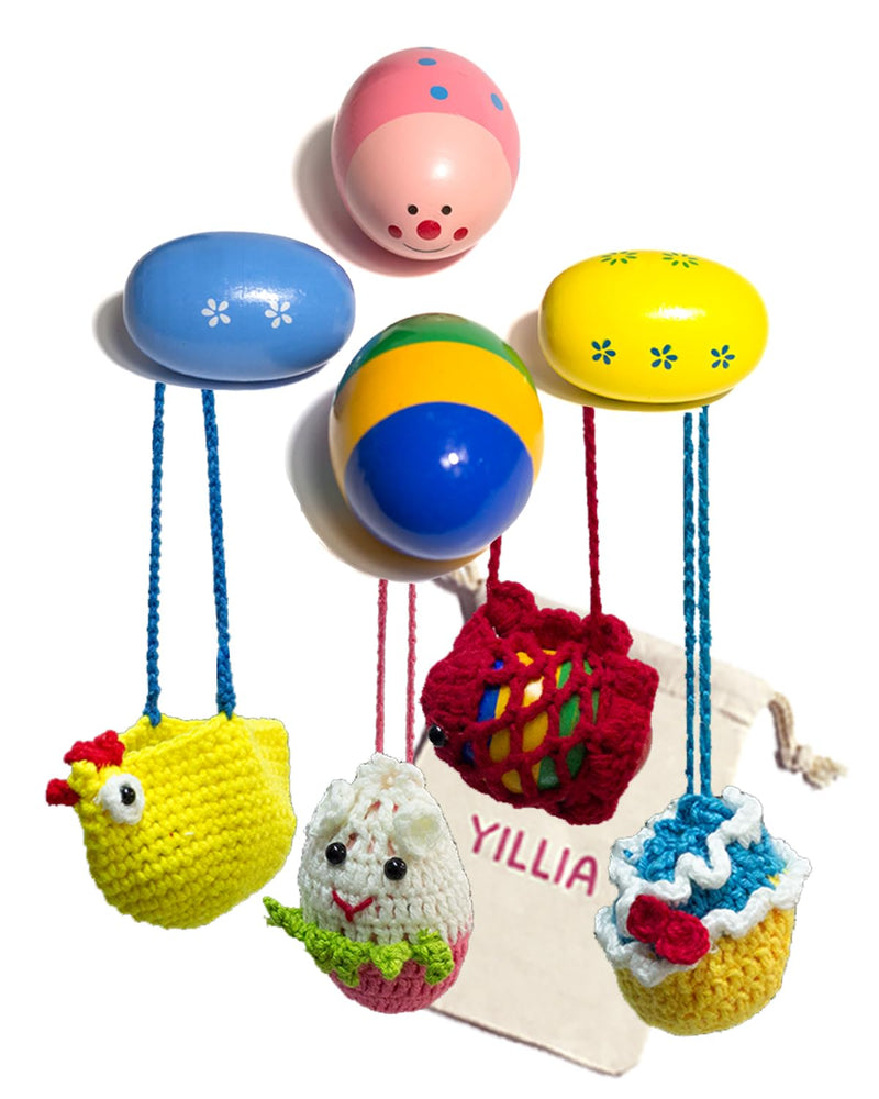 [AUSTRALIA] - Egg Shakers Musical Instruments with Cute Knit Holder and Bag, Hanging Toy for Babies, Toddlers, Easter Egg Maracas for Kids, for Education, Classroom Teaching, Party Supply, Prizes 