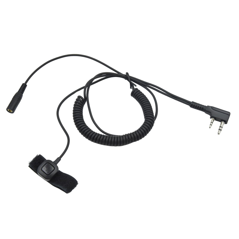 Universal K1 to 3.5mm Push-to-Talk Audio Adapter with One-touch PTT Button for Baofeng UV-5R UV-82 UV-82HP BF-888S BF-F8HP AR-152 Arcshell AR-5 &3.5mm Headsets with in-Line Mics