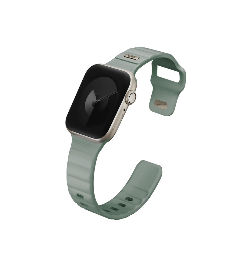 UNIQ STRIDE FKM RUBBER WATCH STRAP compatible with Apple Watch 41MM ICEPLANT GREEN