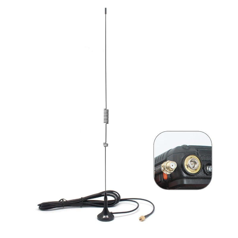 Mobile radio antenna Car VHF antenna Dual frequency UHF 136-174MHz 400-520MHz UHF antenna Car magnetic antenna, compatible with Kenwood compatible with BaoFeng amateur radio walkie-talkie