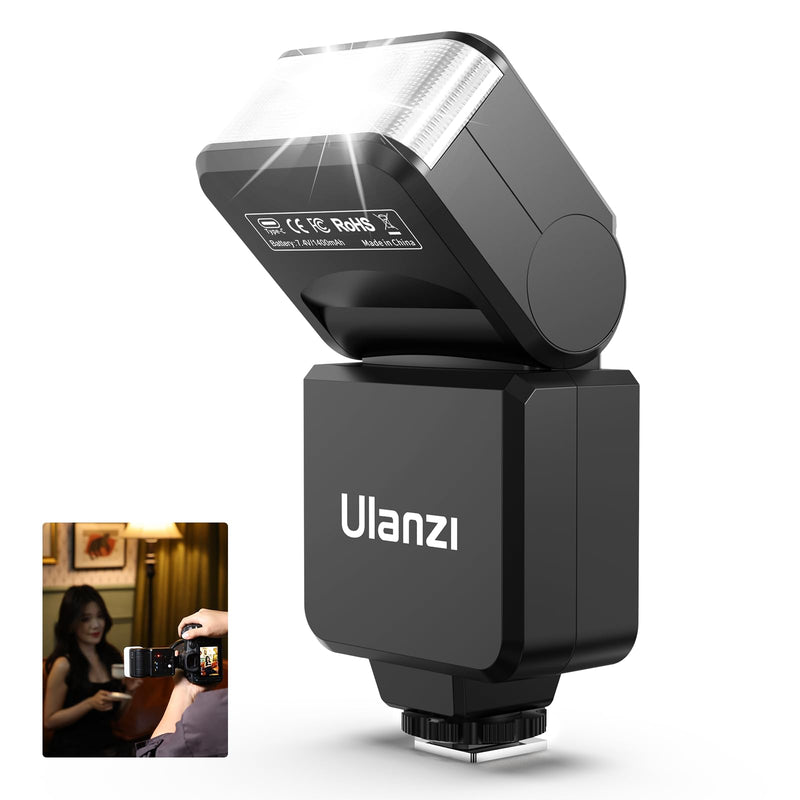 Ulanzi F32 Camera Flash Speedlite External Wireless On-Camera for Canon R50 | Speedlight Flash for Fuji Olympus Panasonic Nikon with Electrical Contacts Digital Cameras, with GN32 / CCT 5600K Hot Shoe