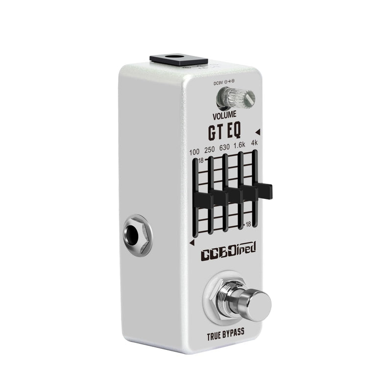 EQ Pedal, 5 Band Electric Guitar Equalizer (100Hz 250Hz 630Hz 1.6kHz 4kHz) Provides ±18dB for Each Band, Equalizer Pedal EQ Seeker for Eletric Guitar