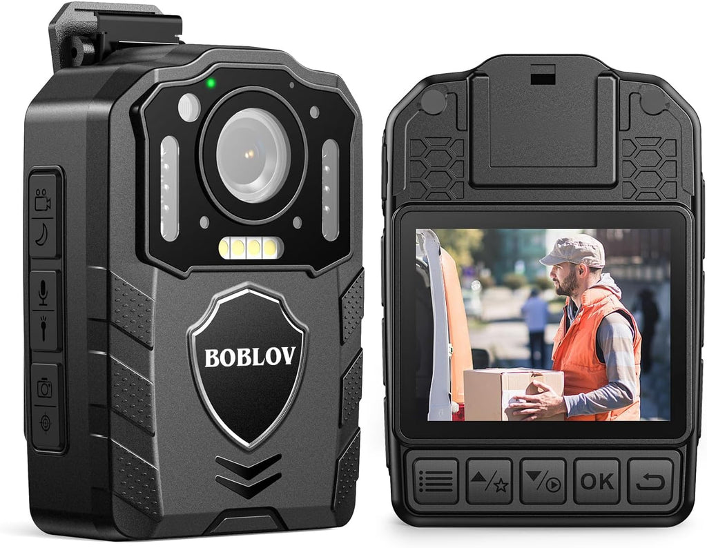 BOBLOV KJ25 1080P/48M Body Camera, with Night Vision,3000mAh 13Hours for Video Recording, Policde Camera Provides Night Vision, Hiking, Walk, Law Enforcement, and Outdoor Activities（NO CARD Included KJ25 Only