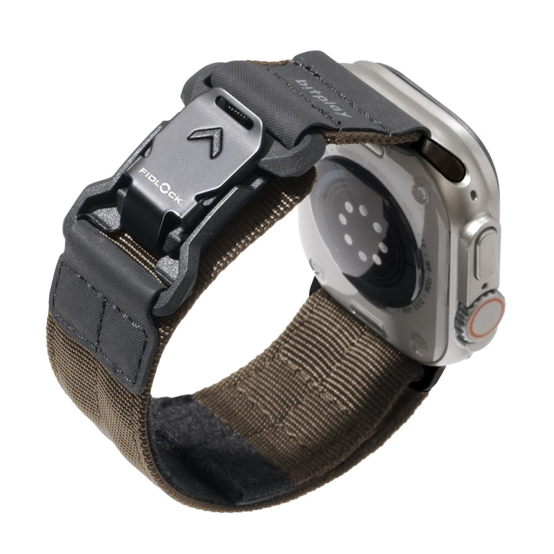 bitplay Apple Watch Band – Magnetic Fidlock Buckle, Reinforced Fabric Strap with Hypalon Layer, Compatible with Apple Watch 38mm to 49mm (Ultra/Series 1–10/ SE) Sand 49(Ultra) / 46 / 45 / 44 /42* mm