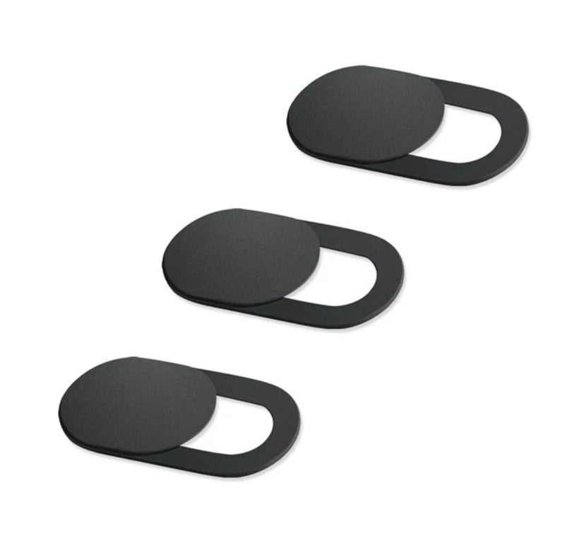 Camera Lens Cover Slide, 2 Pack, Fits iPhone, Android, Laptops, IPads., short, Black