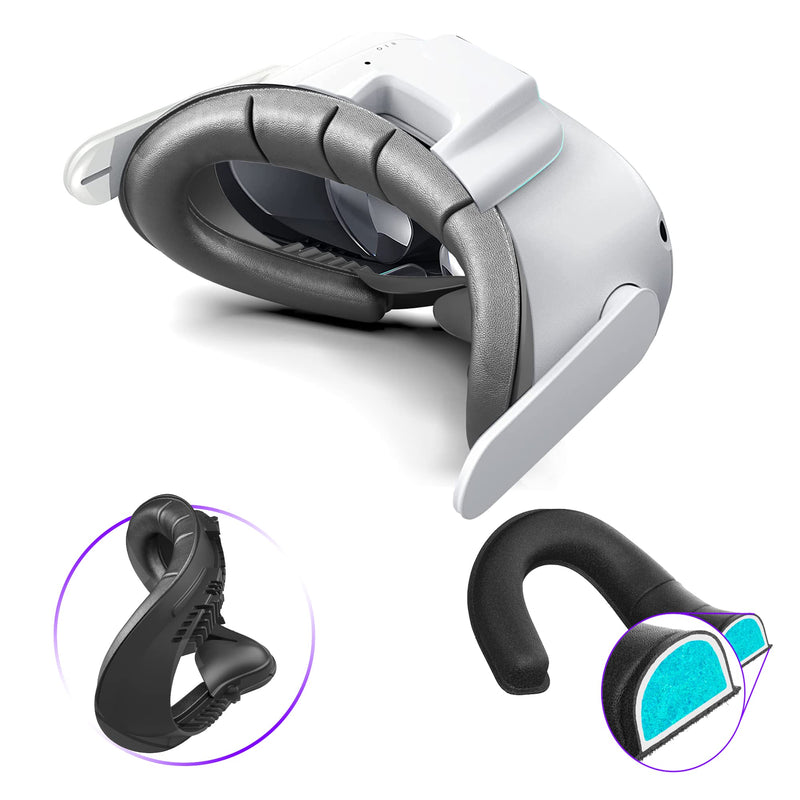 Alpatronix Cooling Facial Interface Compatible with Meta Oculus Quest 2 with 2 Cooling Liquid Gel Soft Face Pads No Fan/No Dry Eye, Lightweight Oculus Quest 2 Accessories.