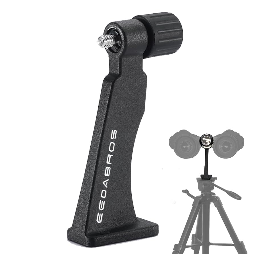 Binocular Tripod & Monopod Adapter/Heavy Binocular, Camera, & Scope Holder/Versatile, Stable 1/4" Threaded Mount/Great for Stargazing & Hunting