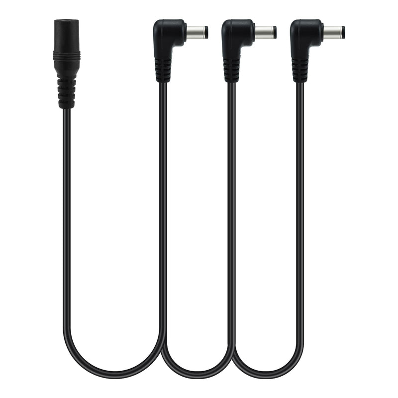 1Pcs 1 to 3 Cable Daisy Chain, 3 Ways Guitar Effect Pedal Power Supply Splitter Cable DC Multi-Plug Adapter for Guitar Pedal Power Supply Adapter (Black) Black
