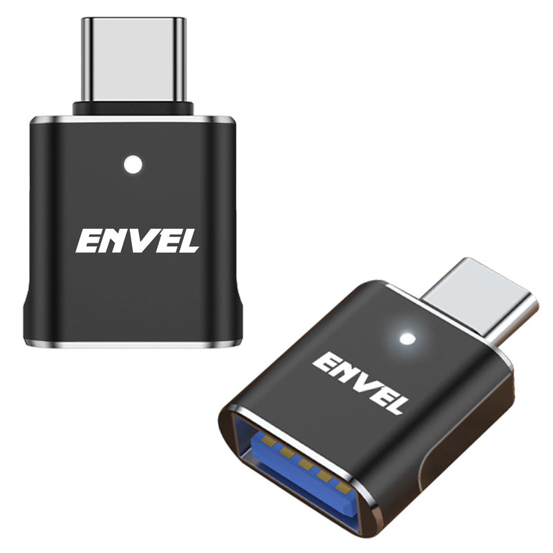 [AUSTRALIA] - ENVEL USB to USB C Adapter, USB 3.0 5Gbps High Speed Data Transfer, OTG Converter Thunderbolt3 to USB Female Compatible with Apple iWatch iPhone 15 Pro Max iPad Air 4 5 Mini 6 (Black, USB C Male) Black 
