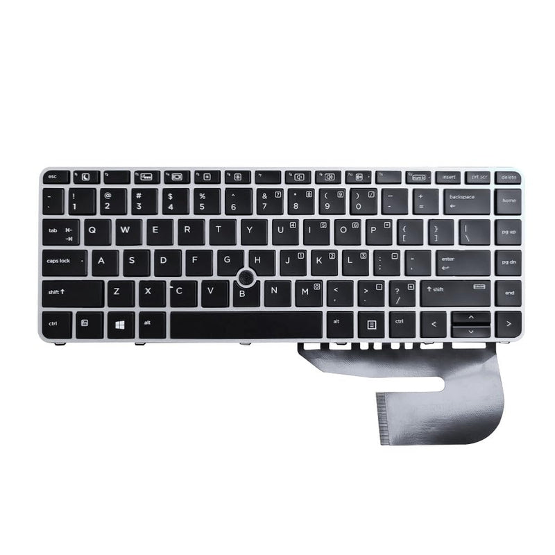New Replacement Keyboard Compatible with HP EliteBook 745 G3 745 G4 840 G3 840 G4 821177-001 836307-001 819876-001 836308-001 Silver with Backlit with Pointer