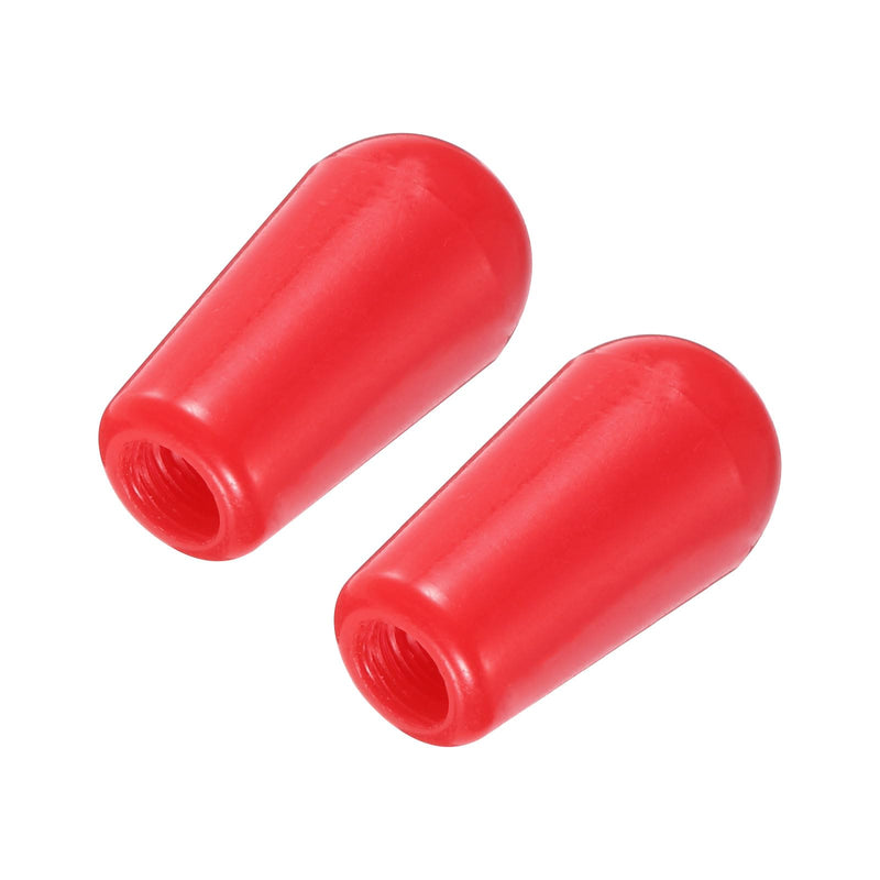 MECCANIXITY 2Pcs Guitar 3 Way Pickup Switch Tip M3.5 Plastic Toggle Switch Knobs for LP Electric Guitar, Red