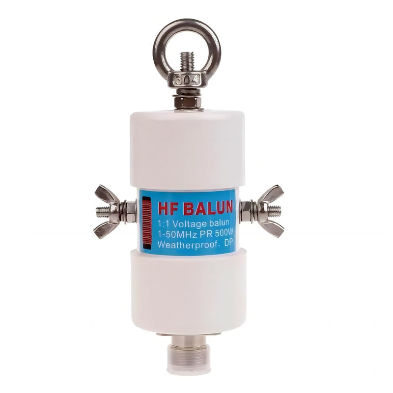 Shortwave Radio Balun Antenna 1:1 Balun Voltage 1-50MHz 500Watt Balun Ham Antenna with UHF Female (SO-239) Connector (DIY Waterproof Antenna)