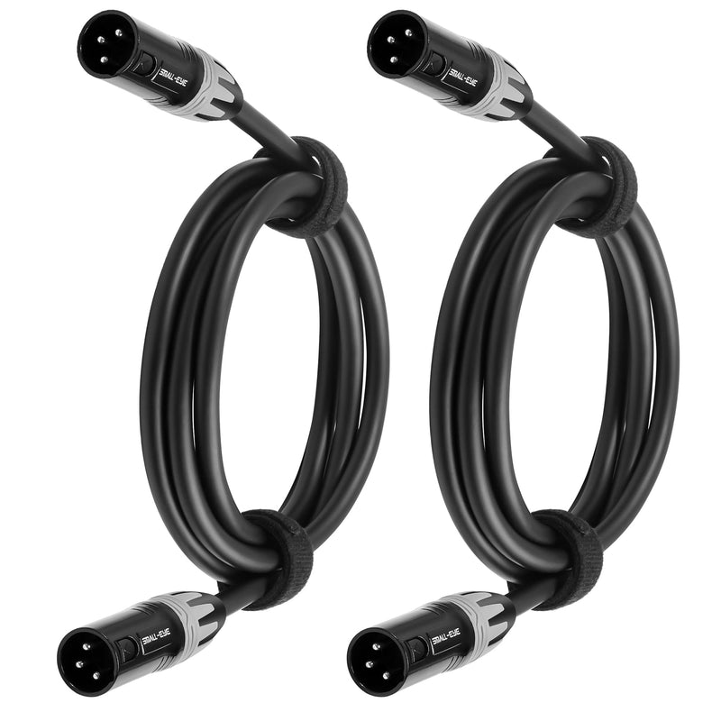 XLR Cables 5 Feet,3-Pin XLR Male to Male Microphone Cables,Pro Grade 22 AWG (OFC) Balanced XLR Short cables- 2 Pack