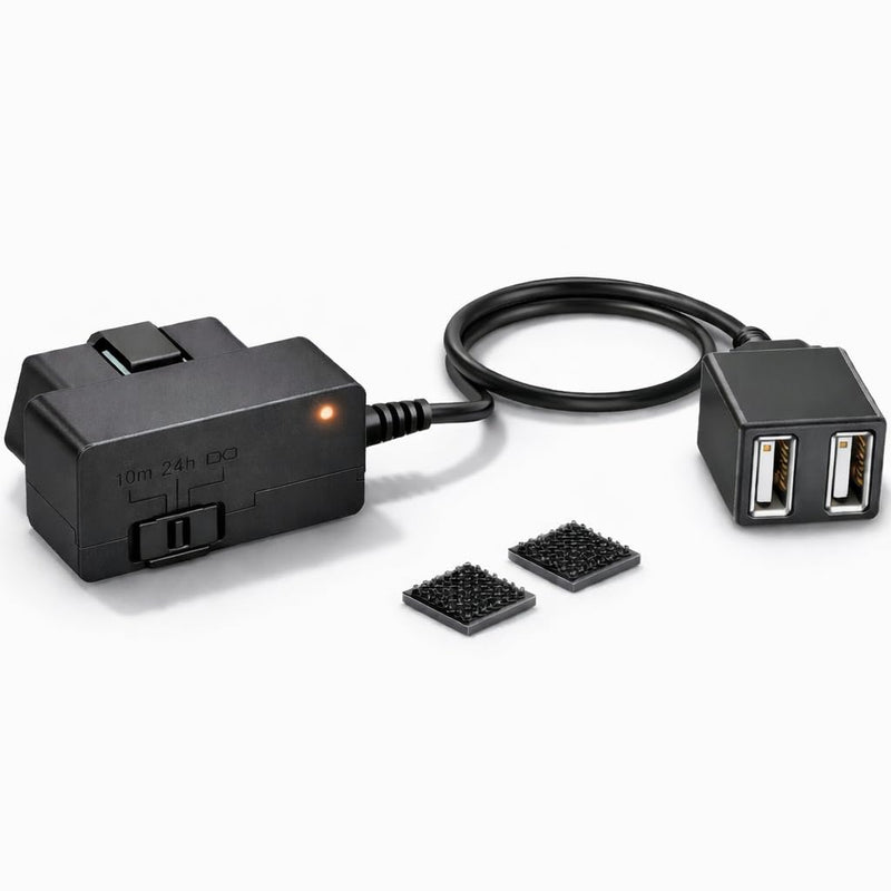 010-12530-23 Constant Power Cable for Garmin Dash Cam 46 47 56 57 66W 67W, Live, Mini, Mini 2 3, Tandem, X110, X210, X310, DashCam, Fits Vehicle's OBD-II Port for Power Even When Parked and Turned Off