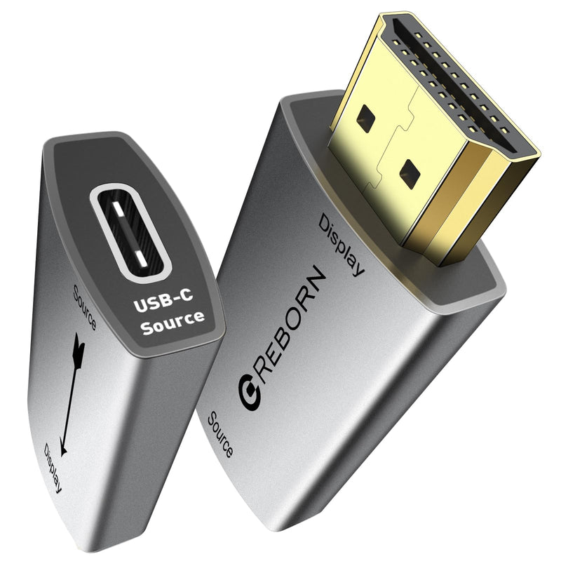 [AUSTRALIA] - Reborn USB C Female to HDMI Male Adapter | 4K Uni-Directional USB Type C Source to HDMI 2.0 Display Converter Thunderbolt 3/4 to HDMI for MacBook Pro/Air, Galaxy S8 to S23, Surface - 1 Pack 