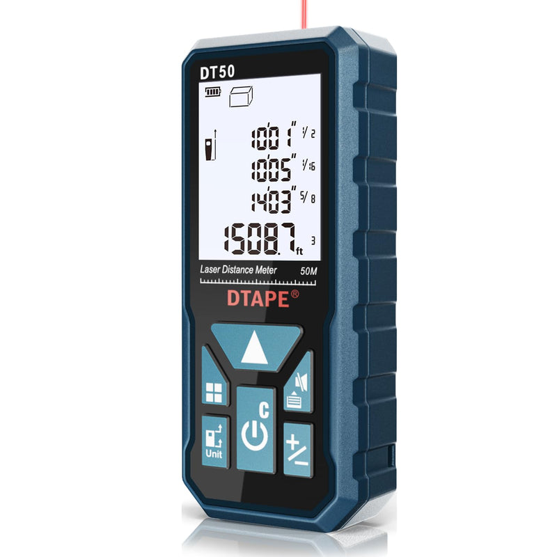 [AUSTRALIA] - Laser Measure, DTAPE Digital Laser Distance Meter, Upgraded High-Accuracy Laser Measuring Tool, Electronic Tape Measure, 2" Backlit LCD Display, Area/Volume/Indirect Measurement, in/Ft/Ft+in/M 330ft 