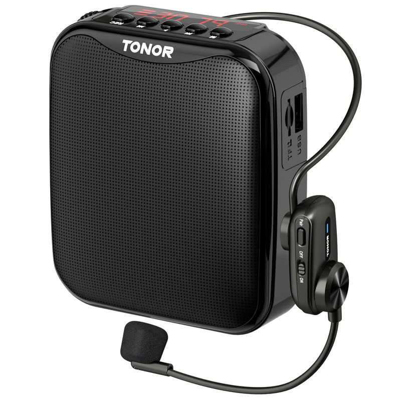 [AUSTRALIA] - TONOR Voice Amplifier for Teachers, 15W Bluetooth Voice Amplifier with Wireless Headset Mic, Portable Megaphone Speaker Rechargeable PA System 82ft for Teaching, Speaking, Fitness Instructors K11 