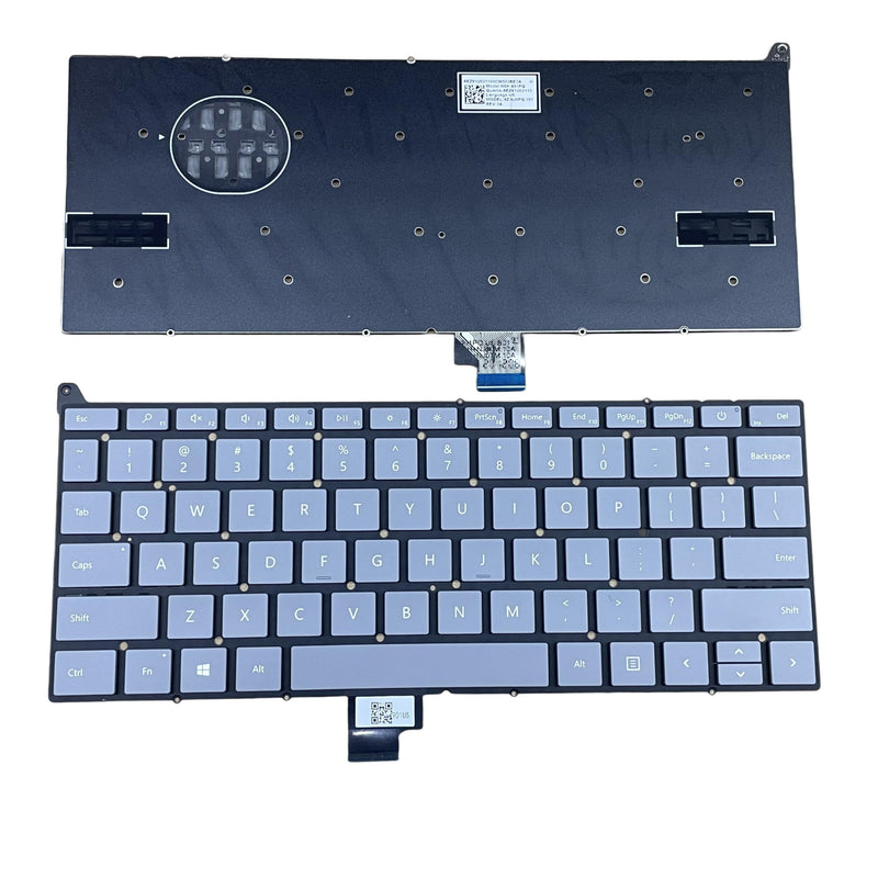 New Keyboard US Layout for Microsoft Surface Laptop GO1/2 2013 1943 1963 Gray Frameless Laptop Keyboard Without Backlight AEZ91U021100CW502BE3A NSK-901PQ AEZ91U02110 9Z NJ0PQ.101