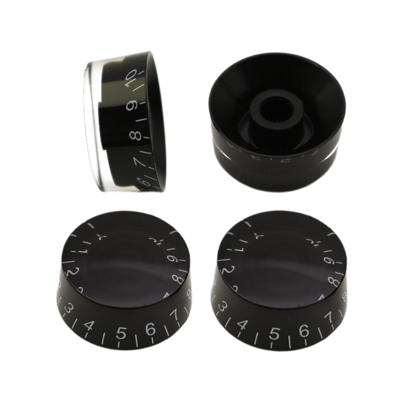 4pcs Black Imperial/USA LP Electric Guitar Knobs Speed Volume Tone Control Knob LP Style with 24 Fine Splines for CTS Pots/USA LP Electric Guitar Knob Black