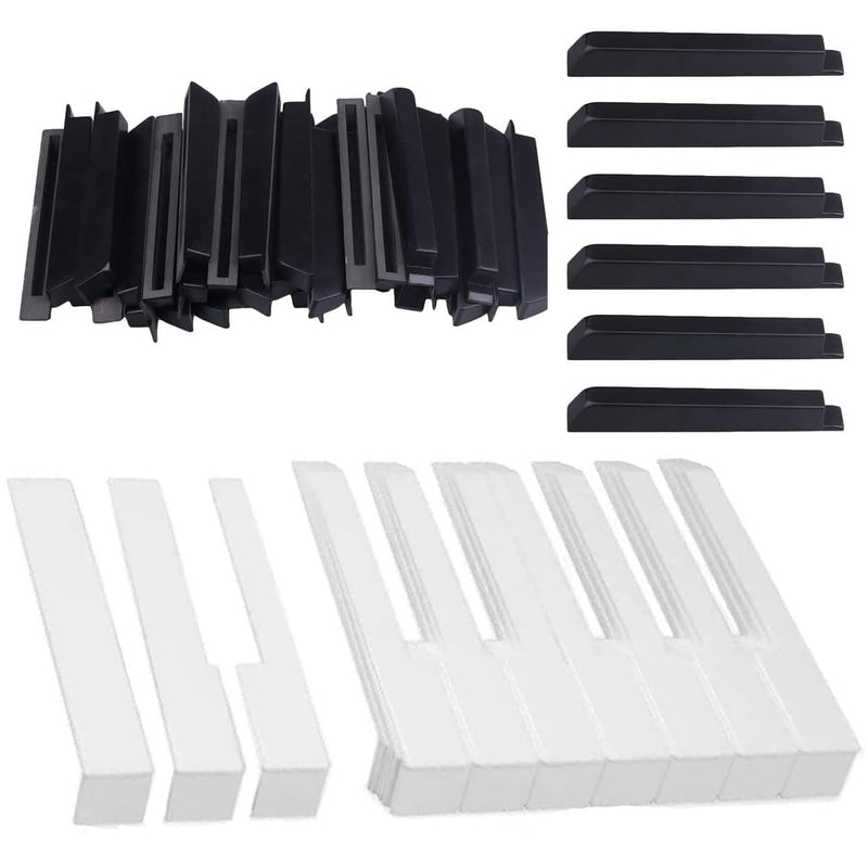 [AUSTRALIA] - Piano Keytops Replacement - 88 Key Complete Set, Black and White Plastic Keys Top Repair Kit 