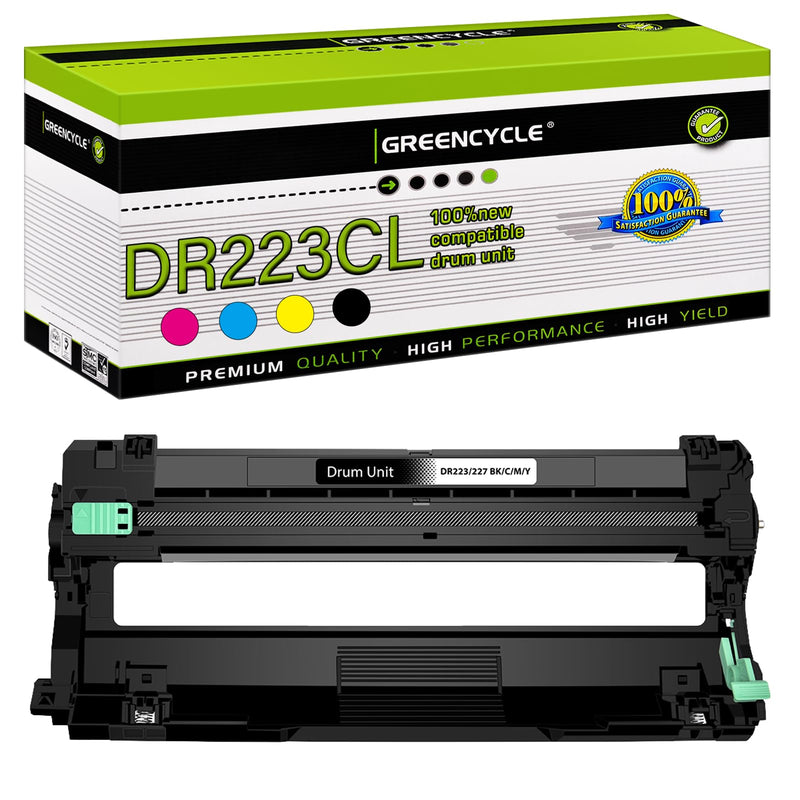 greencycle DR223 DR223CL Compatible Drum Unit Replacement for Brother DR-223CL DR-223 Drum Work with MFC-L3770CDW MFC-L3750CDW HL-L3230CDW HL-L3270CDW HL-L3290CDW Printer(1 Pack,18000 Pages per Drum)