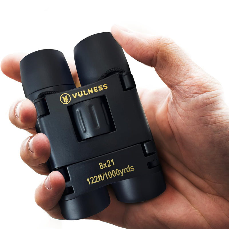 [AUSTRALIA] - Binoculars for Adults | Compact Small Mini Travel Binocular for Bird Watching High Powered Electronics Cruise Ship Essentials Norwegian Alaska Must Haves Hiking Camping Gear a by VULNESS (Black, 8X21) Black 