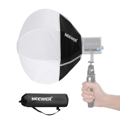 NEEWER Lantern Softbox for HS60B FS100B FS60C HB60B LED Video Light, 12" Quick Release 360° Omnidirectional Mini Light Diffuser(Not Bowens Mount) for Studio Photography Video Recording Streaming, NS7L
