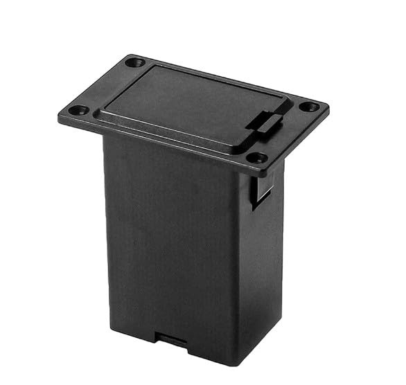[AUSTRALIA] - 1Set Black Guitar Pickup Battery Box,Battery Guitar Case,Acoustic Guitar Pickup Parts,Case Holder Replacement for EQ Bass Accessories,Pickup Shell Cover Installed on Guitar Bass with 9V Battery Box 