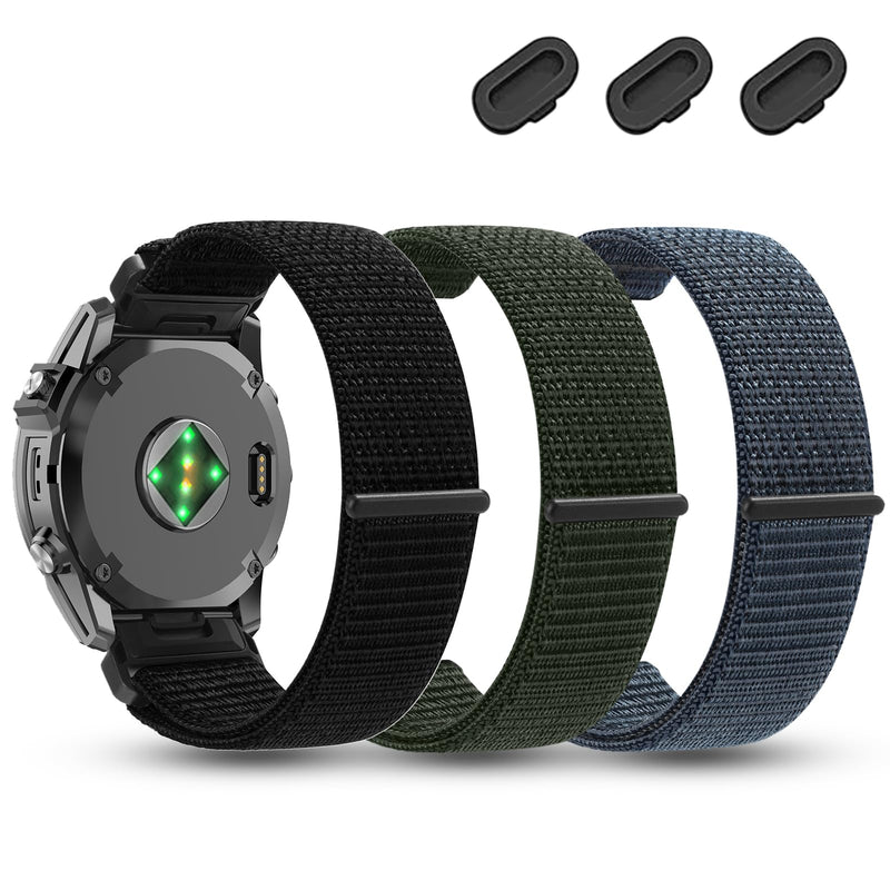 20mm Nylon Watch Bands for Garmin Fenix 8 AMOLED-43mm/7S Pro/7S/6S Pro/ 6S,QuickFit Sports Strap for Fenix 5S plus/5S/Descent Mk2s/Descent Mk3i 43mm/Approach S70/epix Pro 42mm 3Pack1