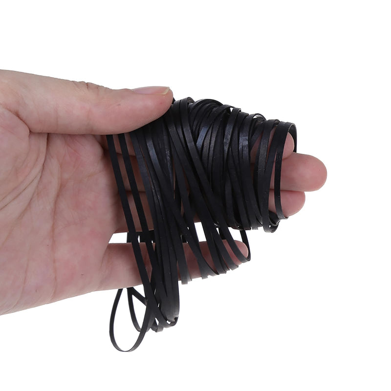 100PCS Mix Size Flat Belts 3mm Rubber Belts Cassette Tape Belt 40-135mm Fold Length for DVD Drives Belt Assortment for Cassette Player