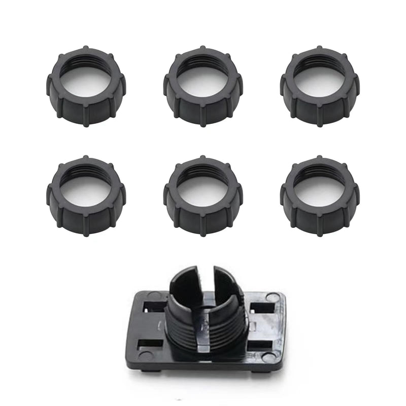 6 Pack Car Phone Mount Replacement Parts Tightening Nut for Replacement Car Mount Screw-On Ball-Joint Fixed Adapter Head Bracket Holder Ring for Camera DVR Camcorder Wireless Phone 17mm
