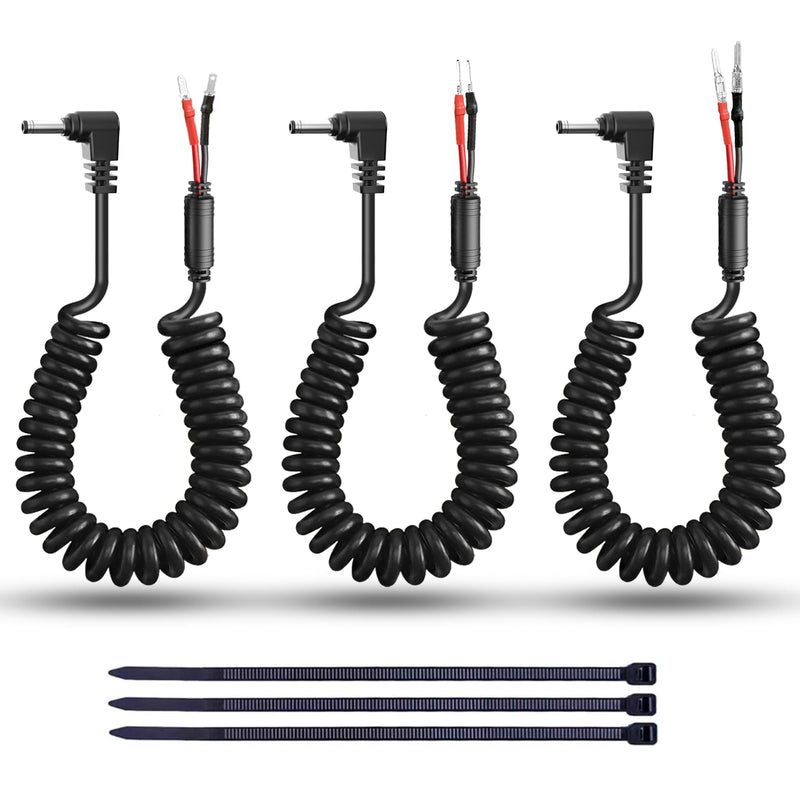 [AUSTRALIA] - Radar Detector Power Cord Mirror Plug Wire Compatible with Uniden Escort Valentine One Cobra Whistler,with Inline Fuse Holder,Rearview Mirror Plug Elastic Cable.(DC 3.5-Set of 3) DC 3.5 