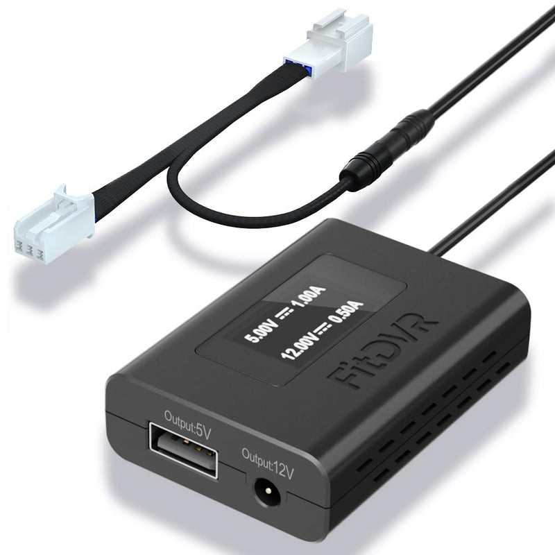 [AUSTRALIA] - Dash Camera Power Adapter (3-Pin) for Honda, Connects to Overhead Console, LED Display USB Power Source, Easy to Install, 5V 12V Output, for Dash Cam, Radar, D3-028 