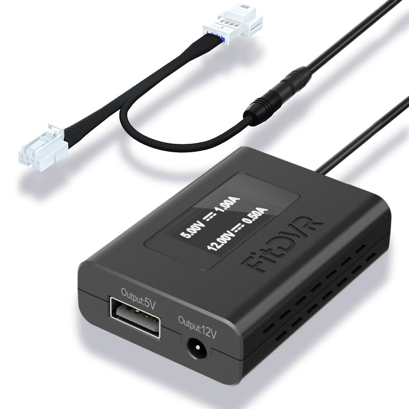 Dash Camera Power Adapter (4-Pin) for Mercedes Benz, LED Display USB Power Source, Easy to Install, 5V 12V Output, for Dash Cam, Radar, D3-023 4-Pin