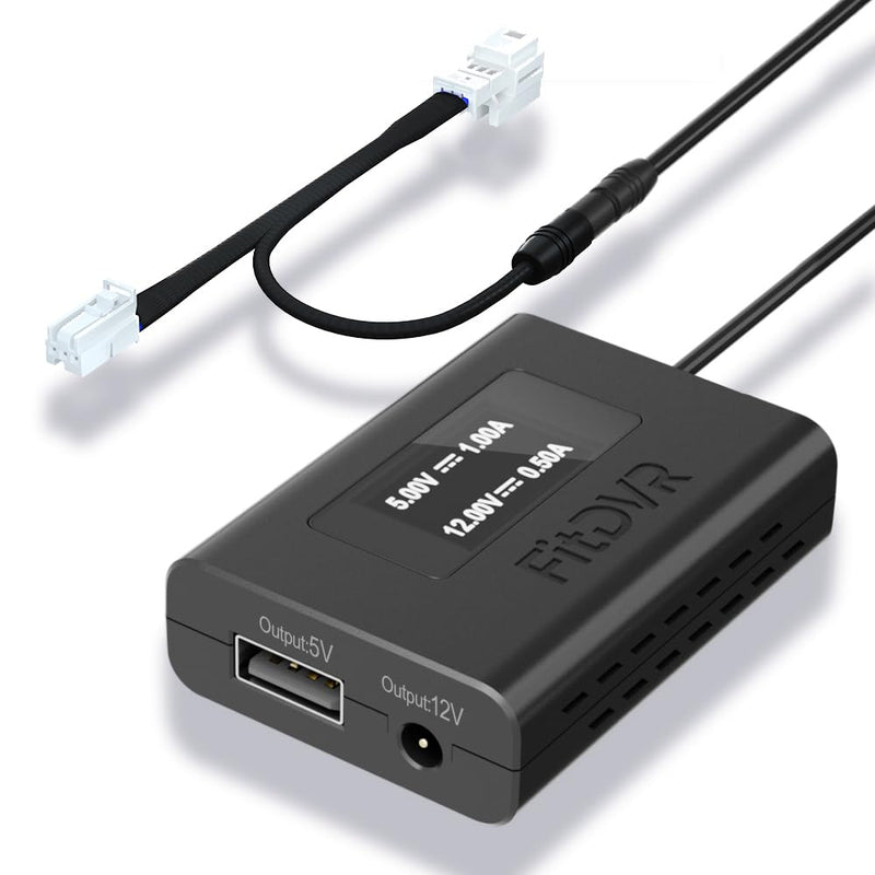 Dash Camera Power Adapter (3-Pin) for Mercedes Benz, LED Display USB Power Source, Easy to Install, 5V 12V Output, for Dash Cam, Radar, D3-022 3-Pin