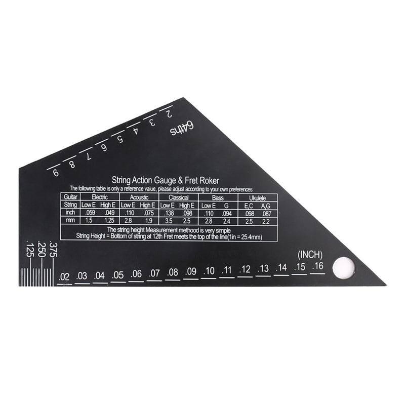 Guitar String Action Gauge String Height Ruler Guitar Fret Rocker Fret Leveling Guide High Precise Guitar Luthier Tool