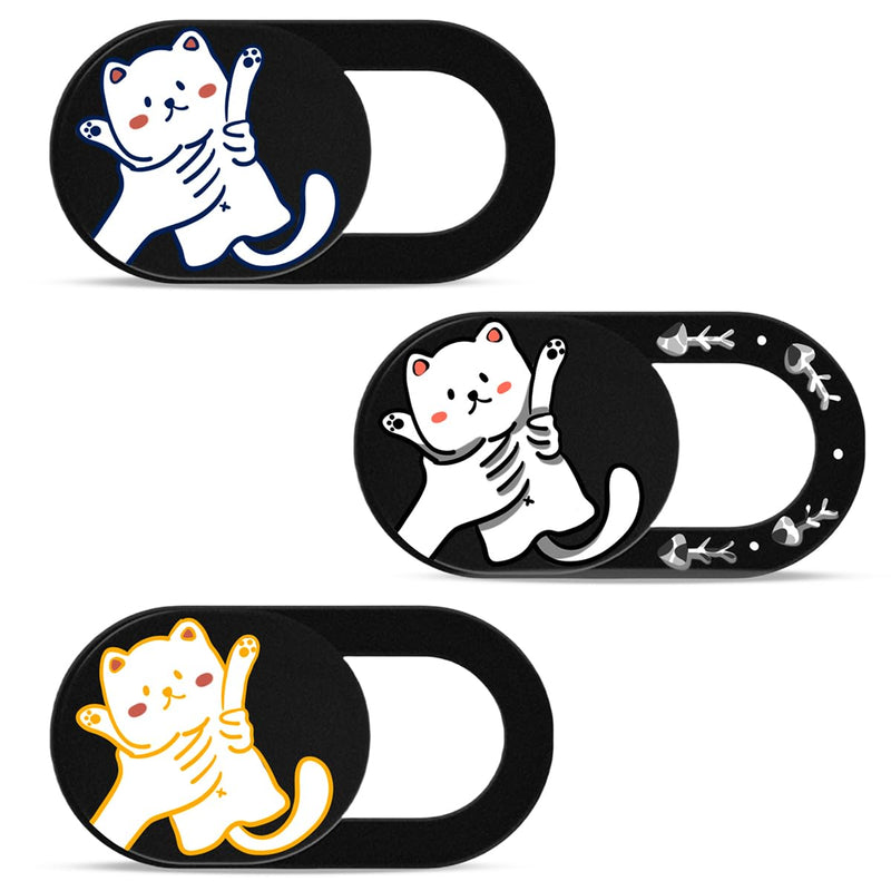 Hug Me Cat 3-Pack Laptop Camera Cover Slide - Cute Webcam Cover for MacBook Pro/Air, Dell, iPad, iPhone, iMac - Computer Camera Blocker, Mac Camera Cover Slide, Laptop Webcam Cover, iPad Accessories